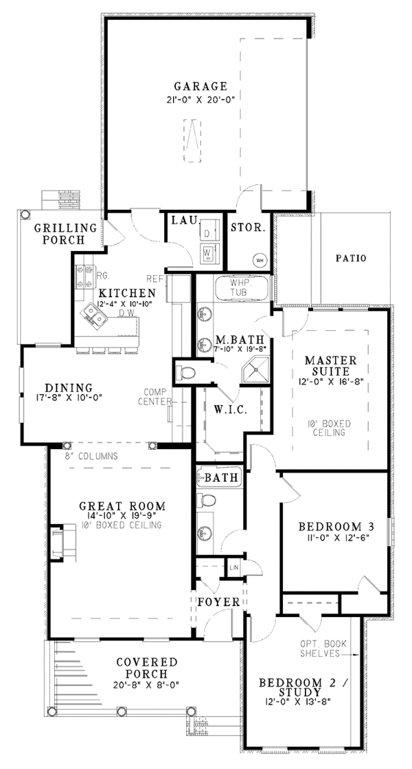 Home Plan - Colonial Floor Plan - Main Floor Plan #17-2886