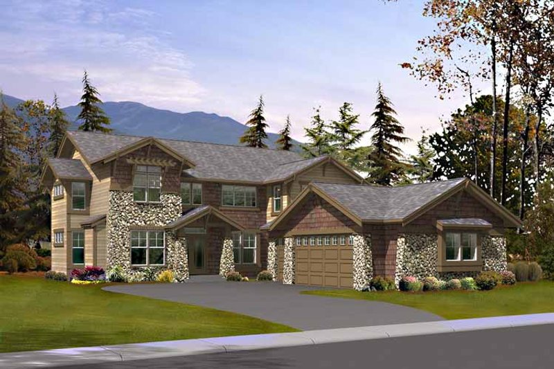 Home Plan - Craftsman Exterior - Front Elevation Plan #132-442