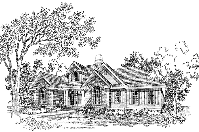 Architectural House Design - Ranch Exterior - Front Elevation Plan #929-202