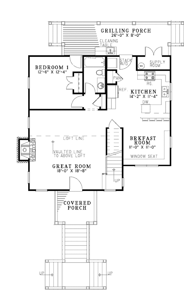 Home Plan - Mediterranean Floor Plan - Main Floor Plan #17-3306