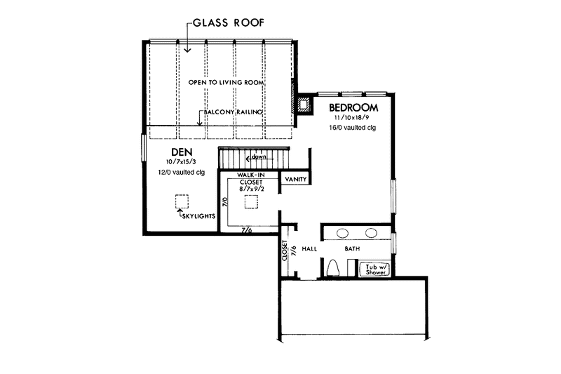 Home Plan - Floor Plan - Upper Floor for Contemporary House Plan #320-1266 - 4 bed, 3.5 bath