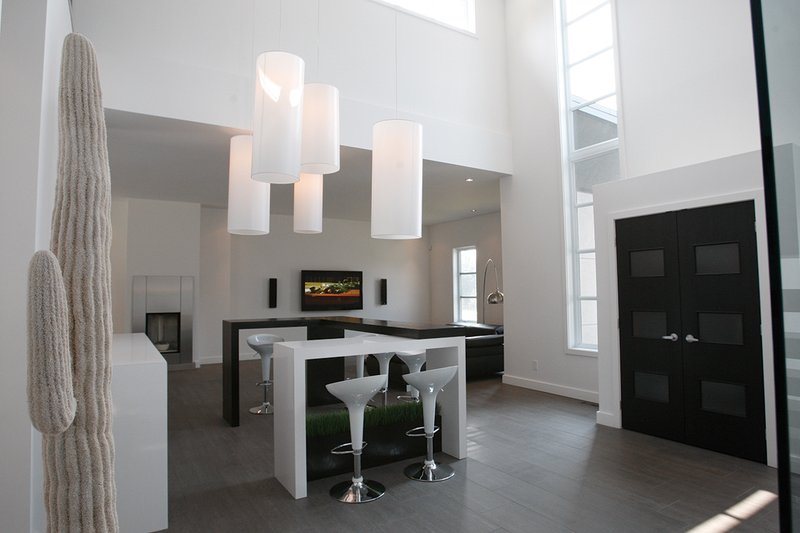 Home Plan - Foyer - 3200 square foot Modern Home