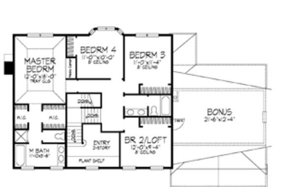House Plan Design - Classical Floor Plan - Upper Floor Plan #320-543