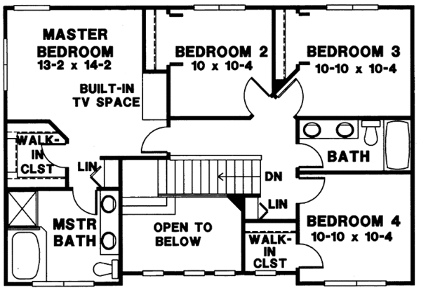 House Blueprint - Country Floor Plan - Upper Floor Plan #966-52