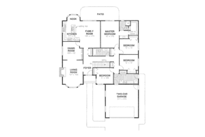 Floor Plan - Main Floor for Traditional House Plan #18-8961 - 4 bed, 2 bath