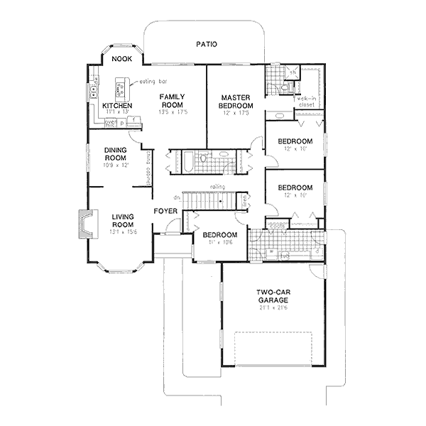 Traditional Floor Plan - Main Floor Plan #18-8961