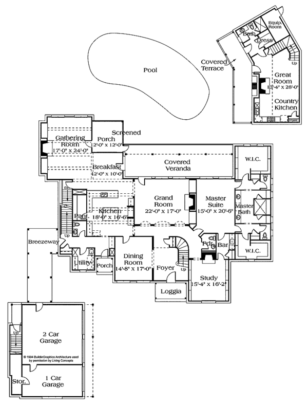 Home Plan - Country Floor Plan - Main Floor Plan #453-153