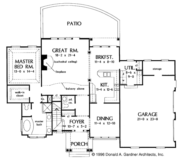 Dream House Plan - Traditional Floor Plan - Main Floor Plan #929-247