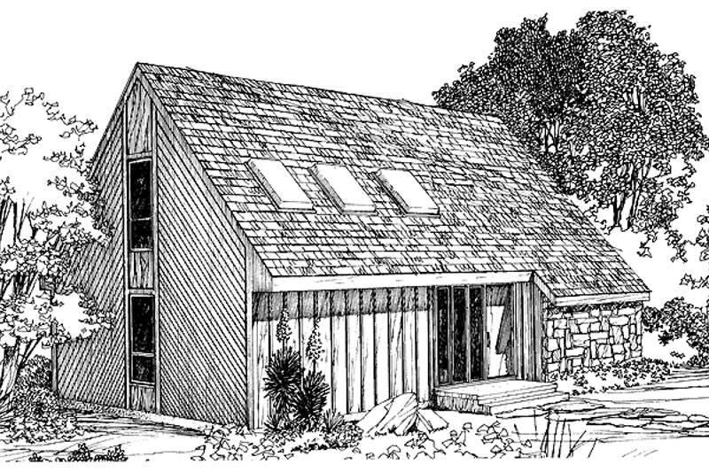 Architectural House Design - Contemporary Exterior - Front Elevation Plan #72-1059