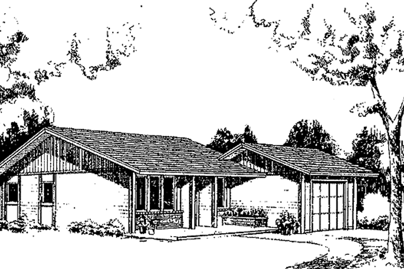 Dream House Plan - Contemporary Exterior - Front Elevation Plan #60-683