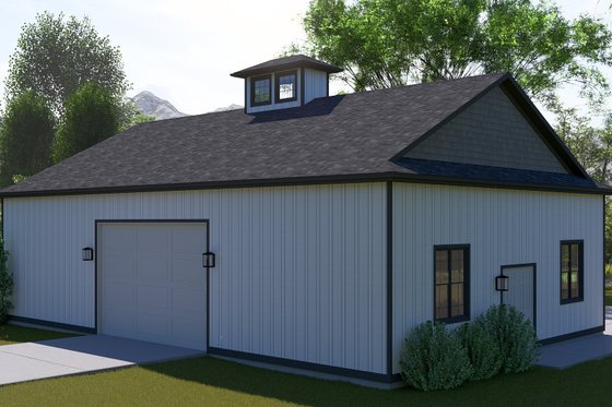 Exterior - Rear Elevation 1 for Southern House Plan #1060-248, 1 bath