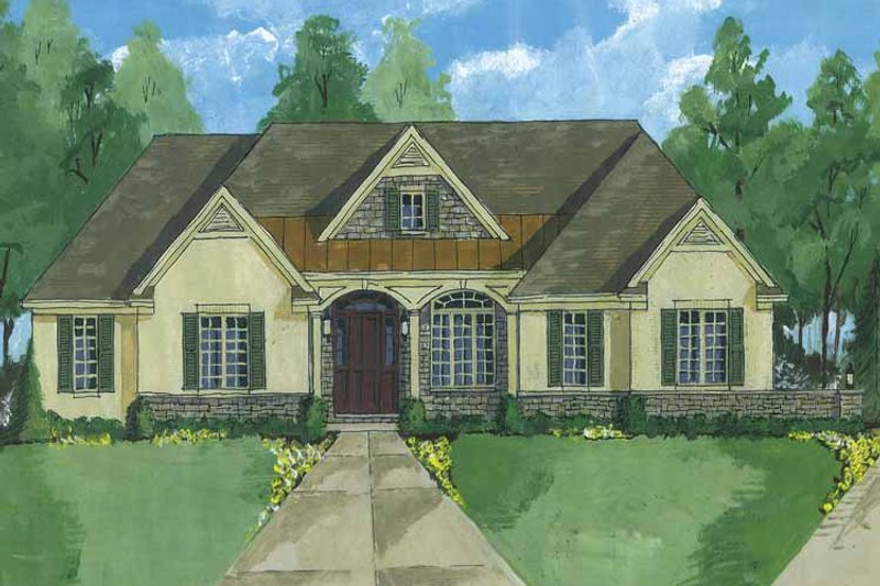 Dream House Plan - Country Exterior - Front Elevation Plan #46-829