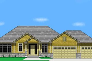 Home Plan - Prairie Exterior - Front Elevation Plan #981-13