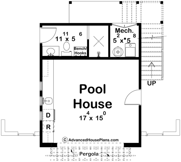Dream House Plan - Floor Plan - Main Floor for Beach House Plan #455-764 - 1 bed, 2 bath