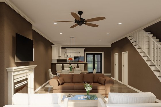 Interior - Family Room 3 for European House Plan #17-2525 - 2 bed, 2.5 bath