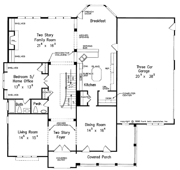 House Blueprint - Traditional Floor Plan - Main Floor Plan #927-475