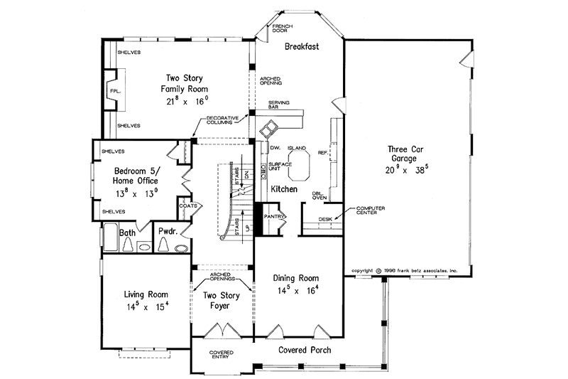 Home Plan - Floor Plan - Main Floor for Traditional House Plan #927-475 - 5 bed, 4.5 bath