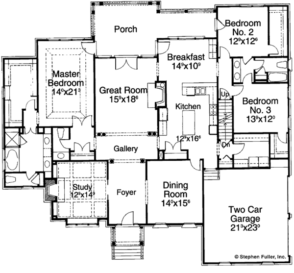 Dream House Plan - Colonial Floor Plan - Main Floor Plan #429-177