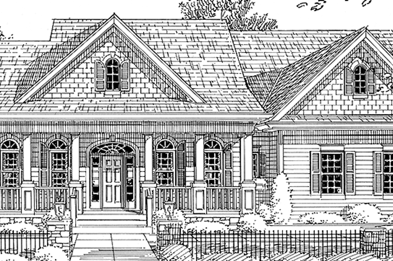 Home Plan - Exterior - Front Elevation 3 for Country House Plan #46-778 - 3 bed, 2 bath
