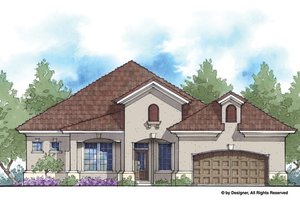 Mediterranean Exterior - Front Elevation Plan #938-81