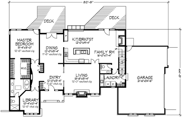House Plan Design - Prairie Floor Plan - Main Floor Plan #320-1127