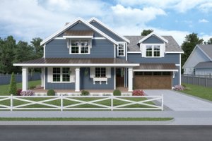 Contemporary Exterior - Front Elevation Plan #1070-83