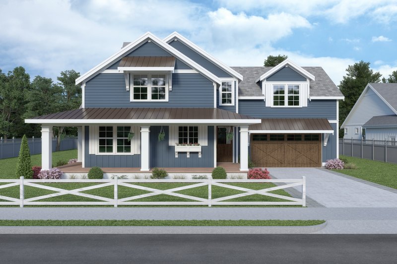 Contemporary Style House Plan - 4 Beds 2.5 Baths 2224 Sq/Ft Plan #1070-83