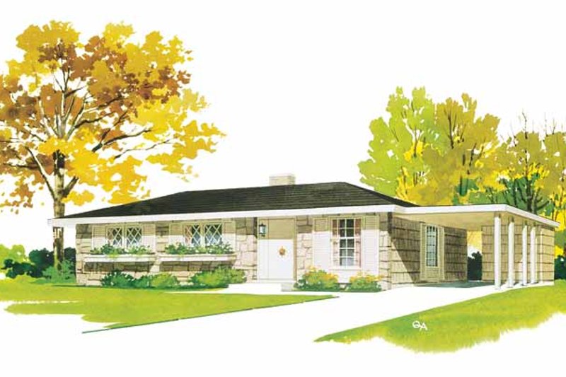 Home Plan - Ranch Exterior - Front Elevation Plan #72-824