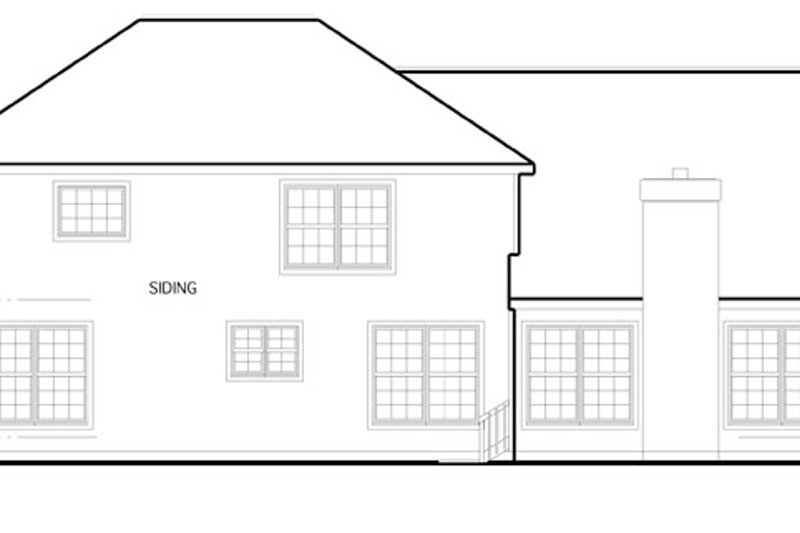 Home Plan - Exterior - Rear Elevation for Colonial House Plan #1053-48 - 4 bed, 2.5 bath