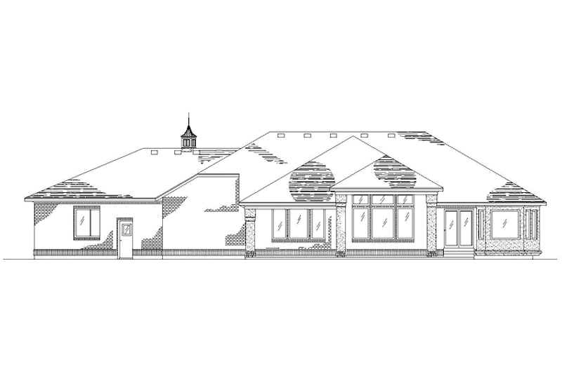 Home Plan - Exterior - Rear Elevation for European House Plan #945-121 - 2 bed, 2.5 bath