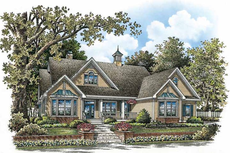 Architectural House Design - Ranch Exterior - Front Elevation Plan #929-858