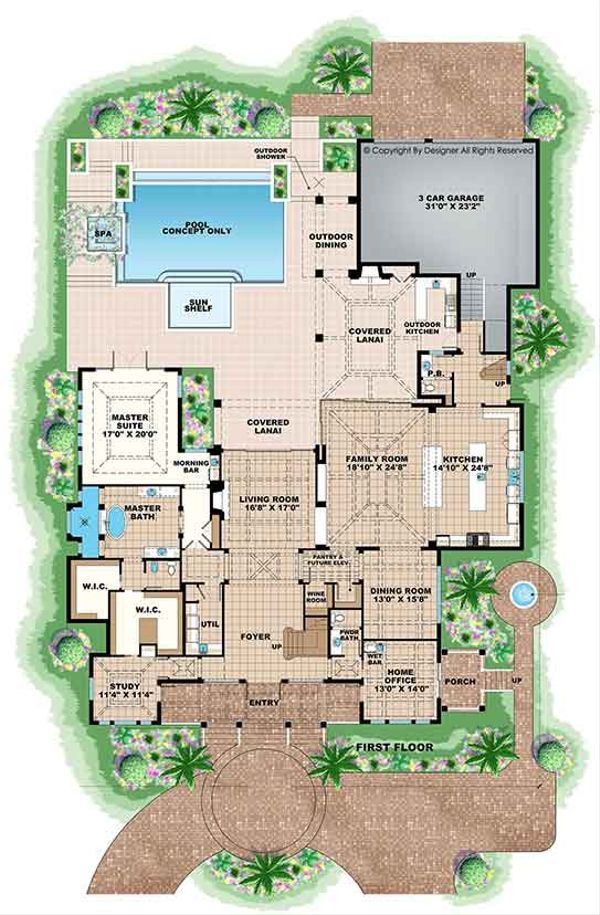 House Blueprint - Country Floor Plan - Main Floor Plan #1017-163
