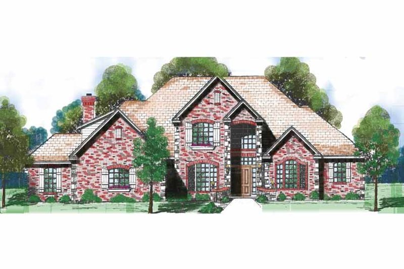 Architectural House Design - Exterior - Front Elevation 3 for Traditional House Plan #52-273 - 4 bed, 3.5 bath