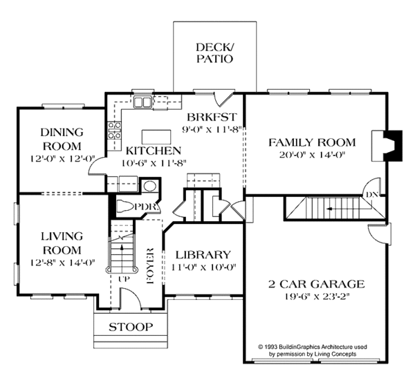 Home Plan - Country Floor Plan - Main Floor Plan #453-492