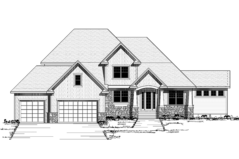 Dream House Plan - Exterior - Front Elevation 3 for Traditional House Plan #51-675 - 4 bed, 2.5 bath