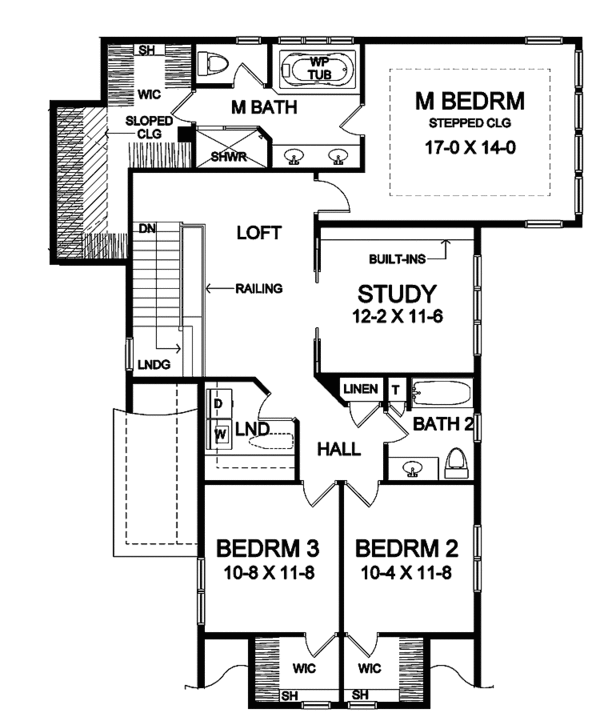 Architectural House Design - Country Floor Plan - Upper Floor Plan #328-352