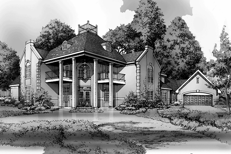 House Design - Exterior - Front Elevation 5 for Classical House Plan #952-123 - 4 bed, 4.5 bath