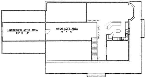 Traditional Floor Plan - Upper Floor Plan #117-421
