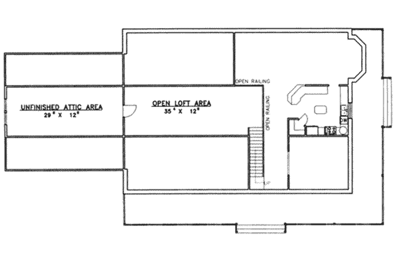 Dream House Plan - Floor Plan - Upper Floor for Traditional House Plan #117-421 - 3 bed, 2 bath