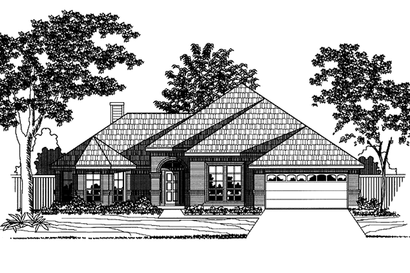 Architectural House Design - Mediterranean Exterior - Front Elevation Plan #946-6