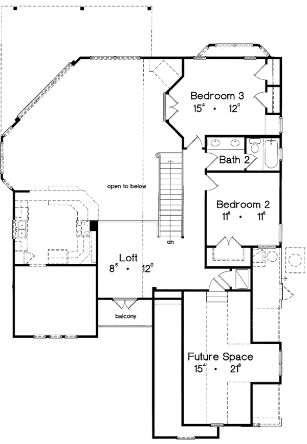 Dream House Plan - Country Floor Plan - Upper Floor Plan #417-784