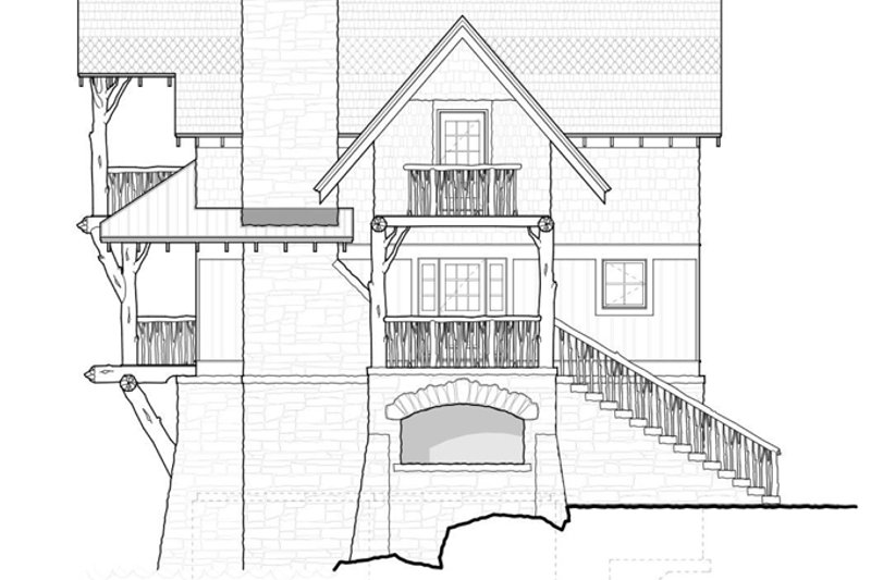 House Plan Design - Exterior - Other Elevation for Cabin House Plan #928-246 - 2 bed, 1.5 bath