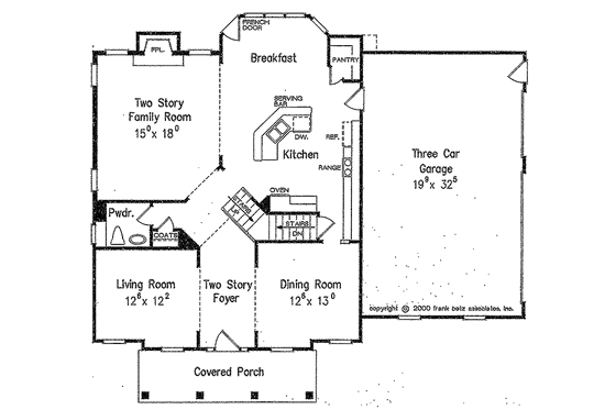 Floor Plan - Main Floor for Classical House Plan #927-576 - 4 bed, 3 bath