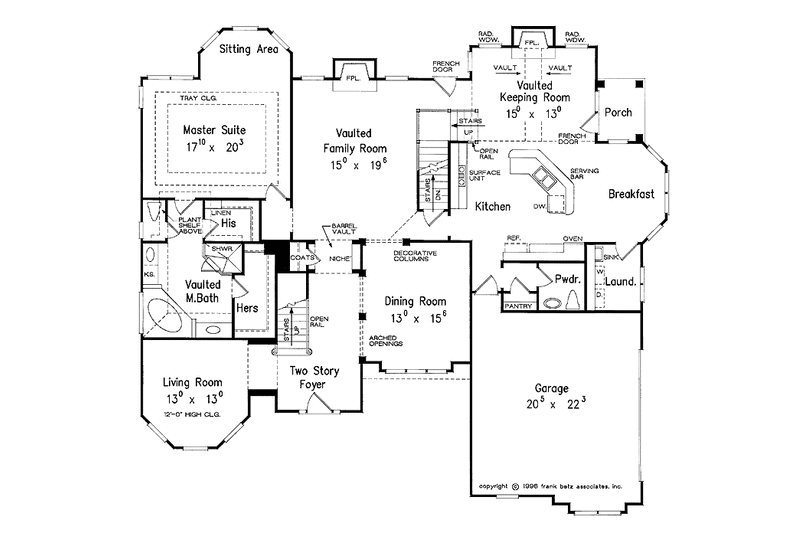 Home Plan - Floor Plan - Main Floor for Mediterranean House Plan #927-98 - 4 bed, 3.5 bath