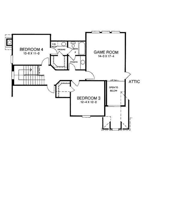 House Plan Design - Country Floor Plan - Upper Floor Plan #952-117