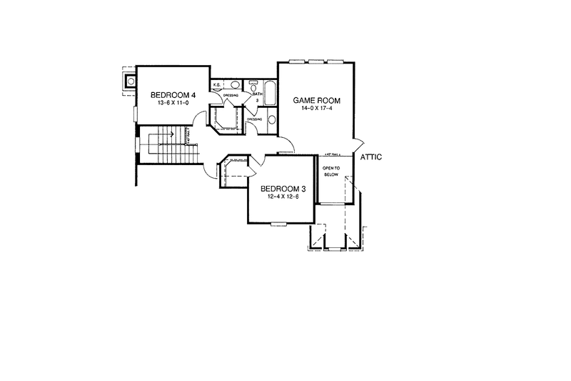 Dream House Plan - Floor Plan - Upper Floor 1 for Country House Plan #952-117 - 4 bed, 3 bath