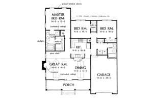 Floor Plan - Main Floor for Country House Plan #929-255 - 3 bed, 2 bath