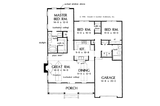 Floor Plan - Main Floor for Country House Plan #929-255 - 3 bed, 2 bath