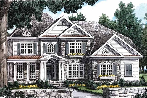 Exterior - Front Elevation 3 for Country House Plan #927-643 - 5 bed, 4 bath