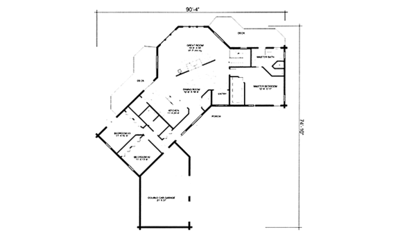 Home Plan - Log Floor Plan - Main Floor Plan #964-13